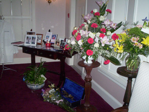 Memorial at Stephen Typaldos's funeral